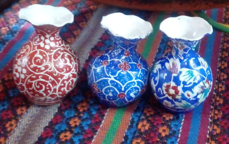 گلدان نقلی میناکاری کوچک