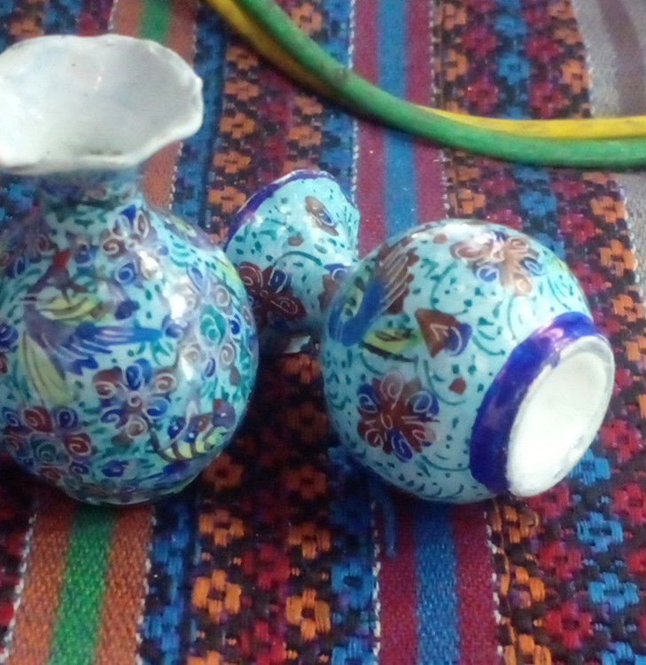 گلدان نقلی میناکاری کوچک